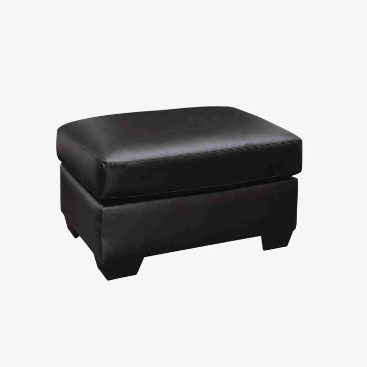 PC6980414 Glennbre Accent Ottoman In Leatherette Upholstery - Midnight | Signature Design By Ashley