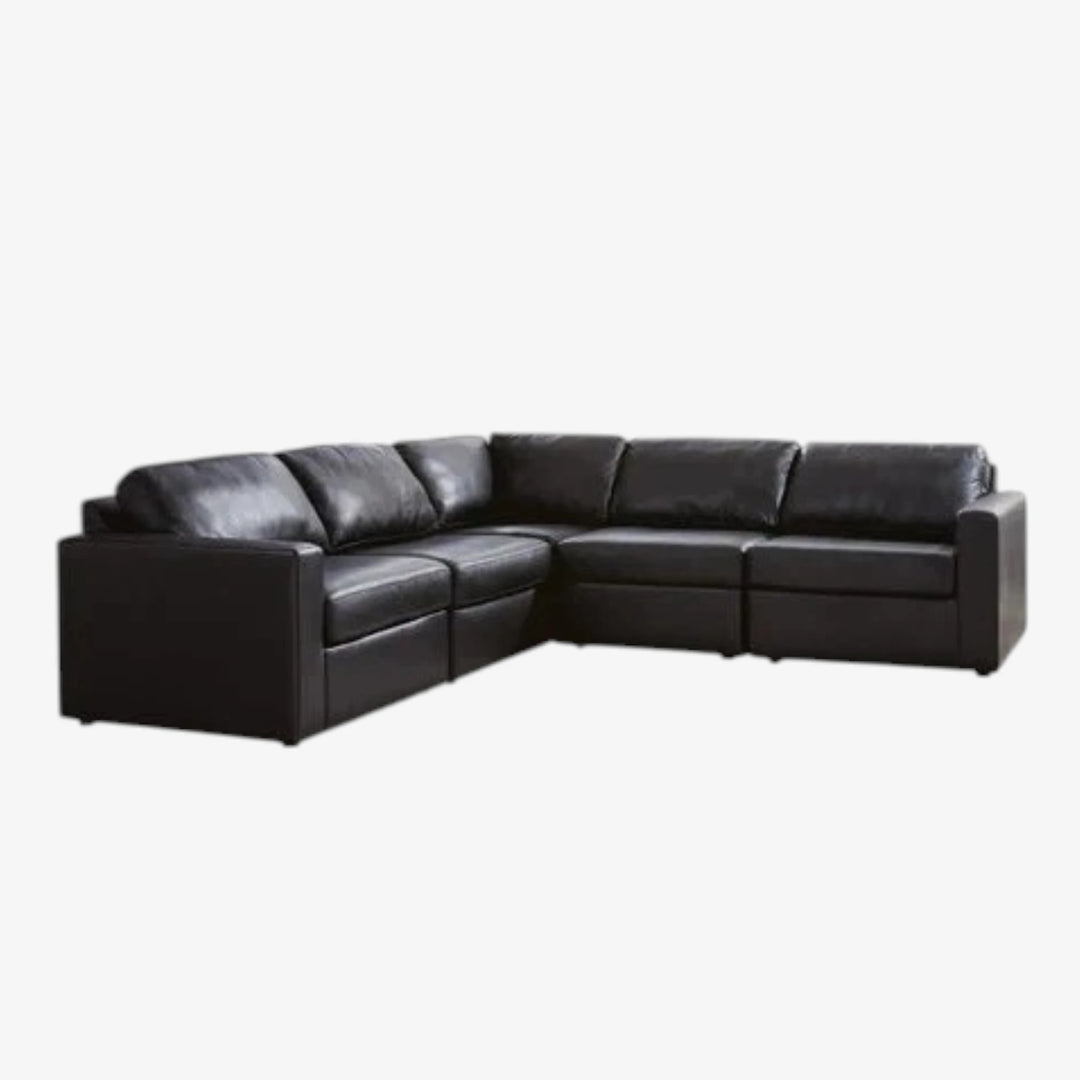 74305S6 Modmax II 5-Piece Sectional Sofa In Leather Upholstery - Black | Signature Design By Ashley