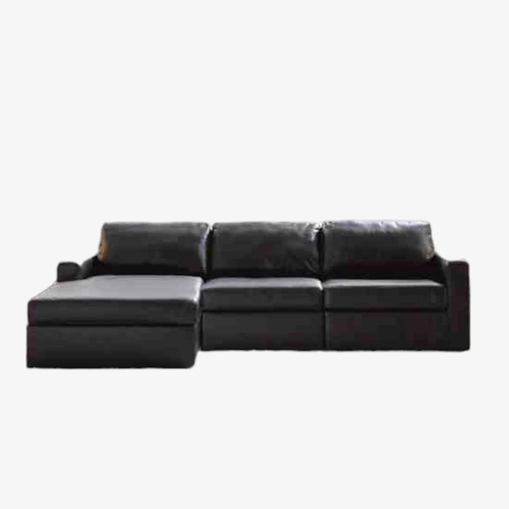 Modmax II 3-Piece Leather Upholstered Sectional Sofa With Corner Chaise - Black | Signature Design By Ashley