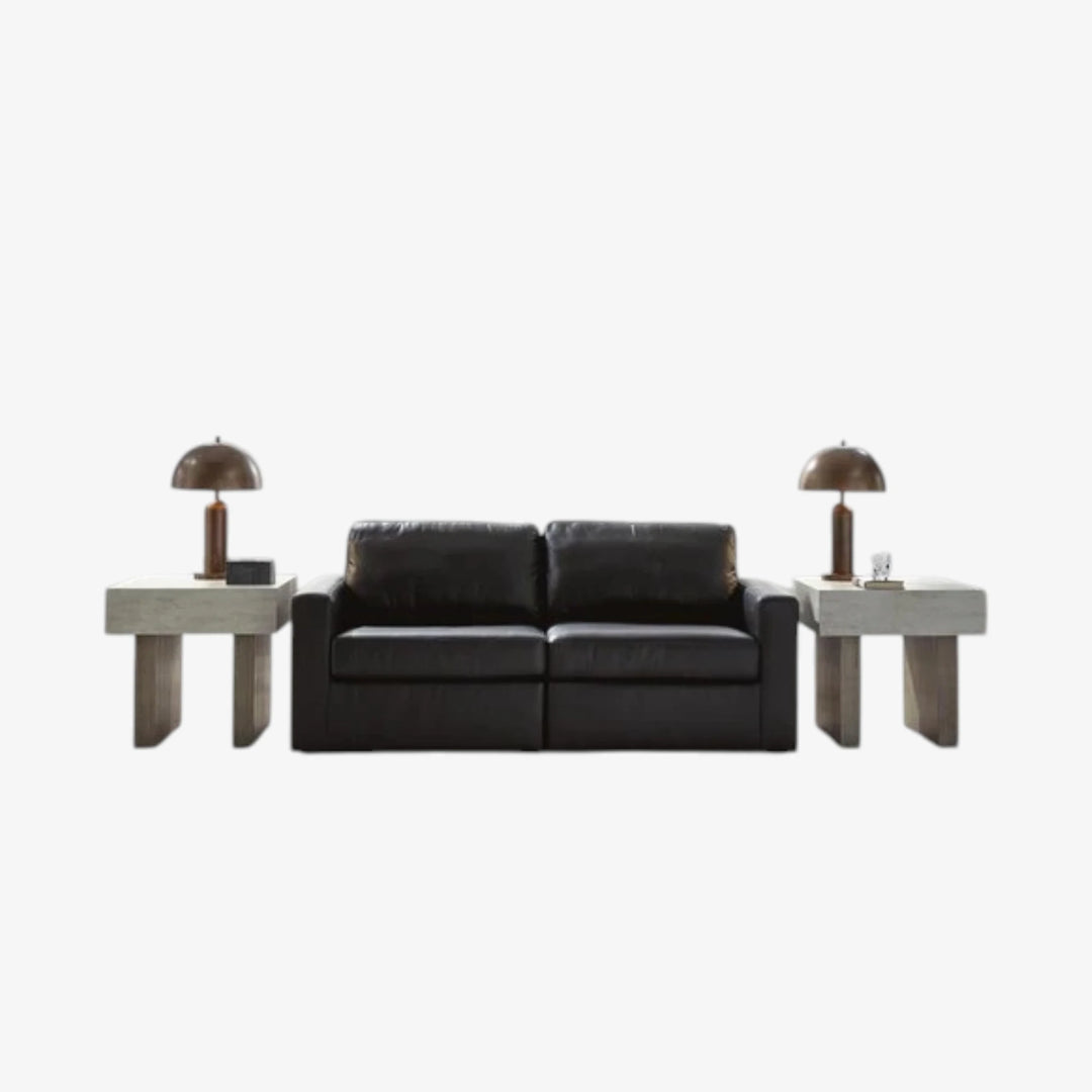 74305S1 Modmax II 2-Piece Modular Loveseat In Leather Upholstery - Black | Signature Design By Ashley