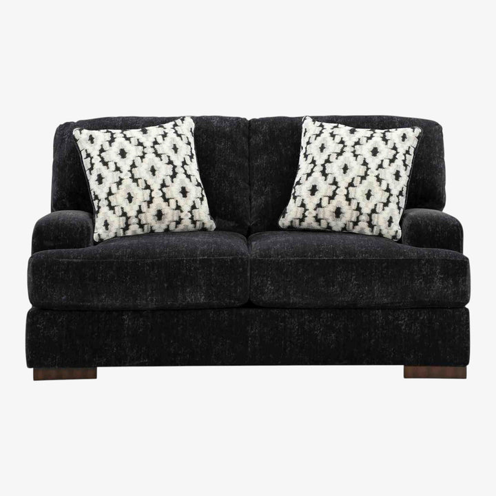 8040435 Whitmore Manor Loveseat In Fabric Upholstery - Black Pearl | Benchcraft By Ashley
