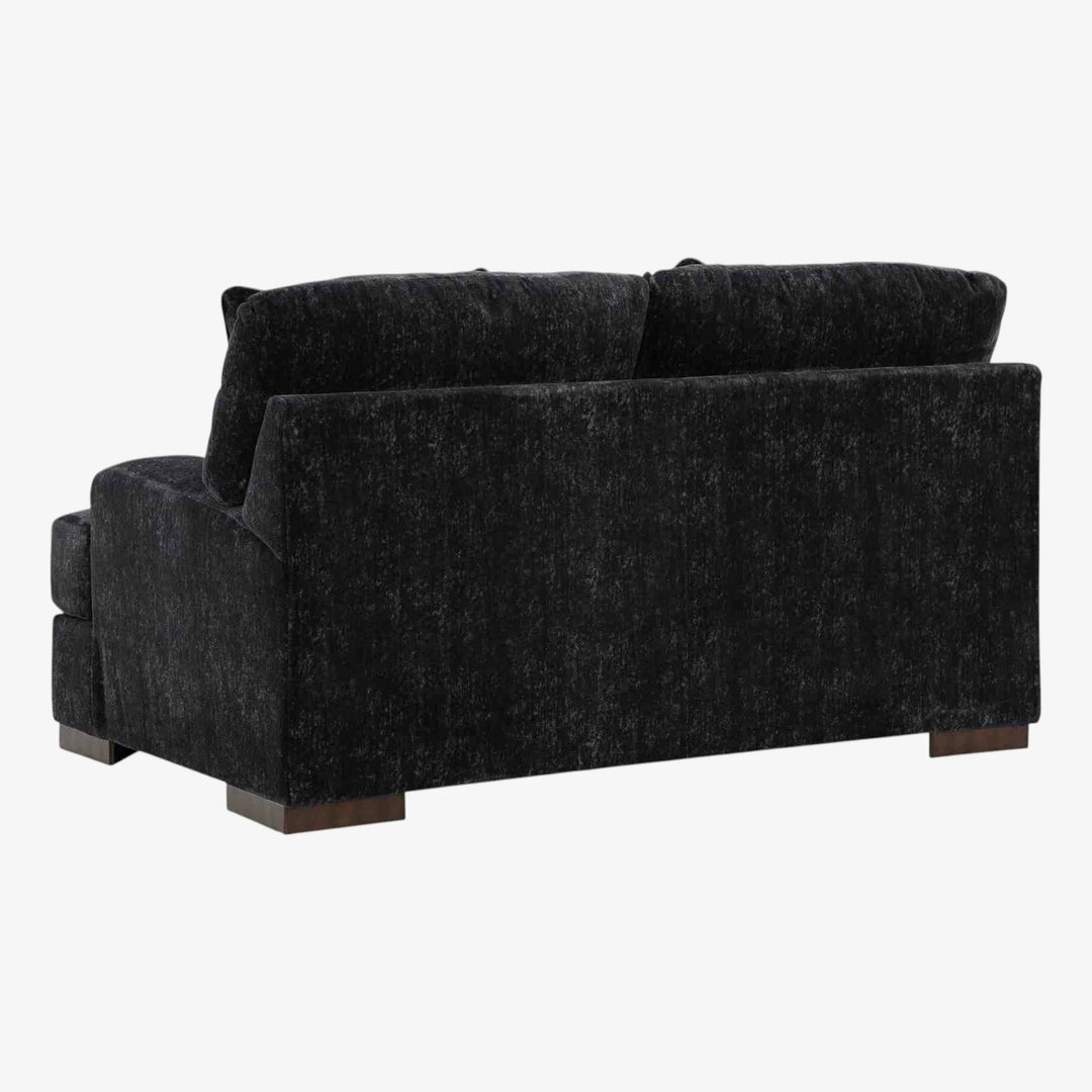 8040435 Whitmore Manor Loveseat In Fabric Upholstery - Black Pearl | Benchcraft By Ashley