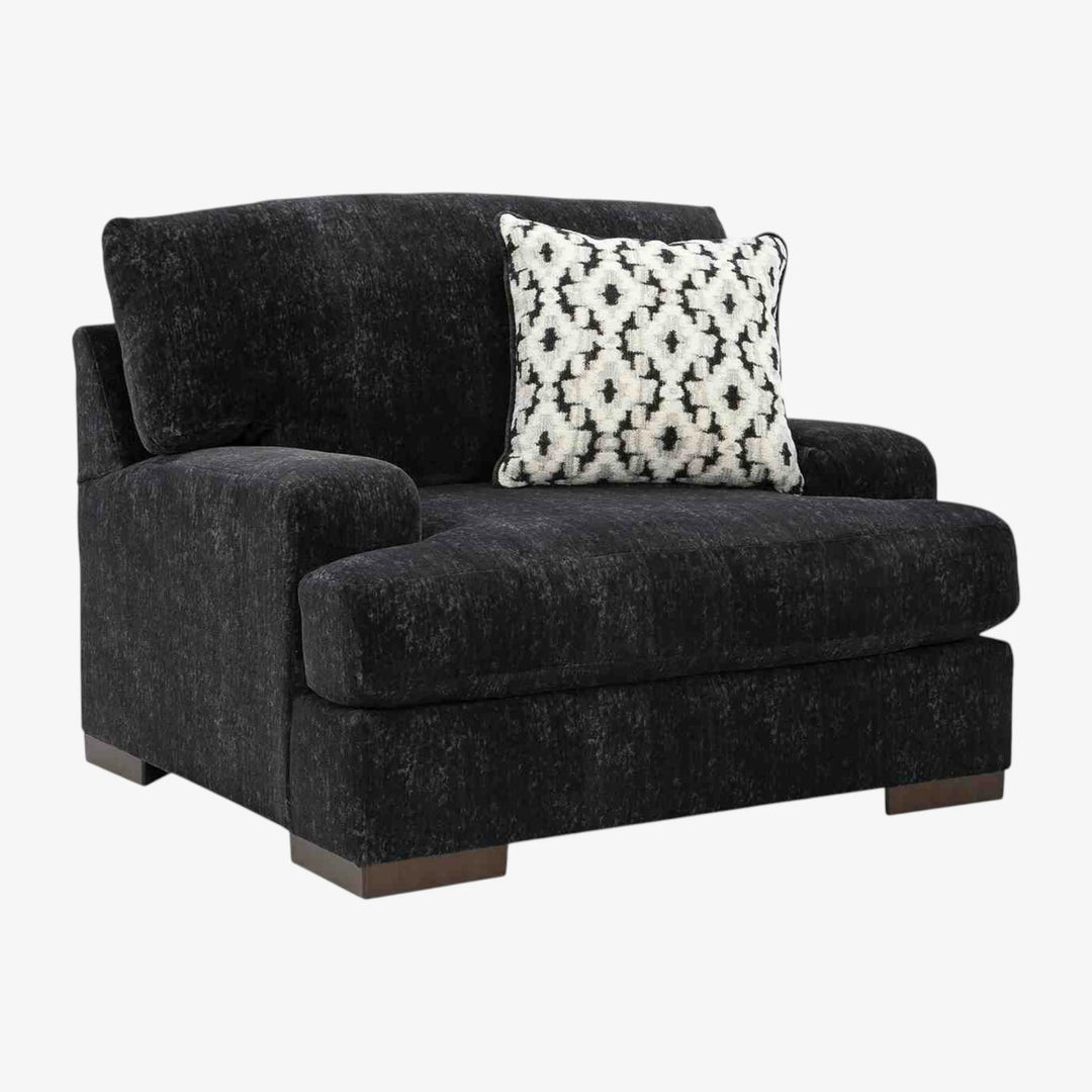8040423 Whitmore Manor Oversized Armchair In Fabric Upholstery - Black Pearl | Benchcraft By Ashley