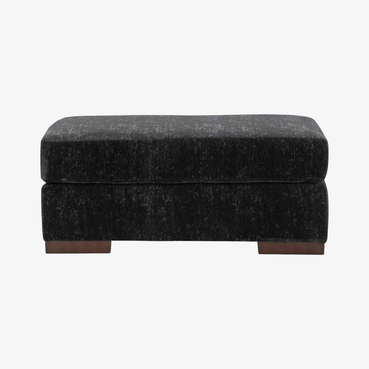 8040414 Whitmore Manor Accent Ottoman In Fabric Upholstery - Black Pearl | Benchcraft By Ashley