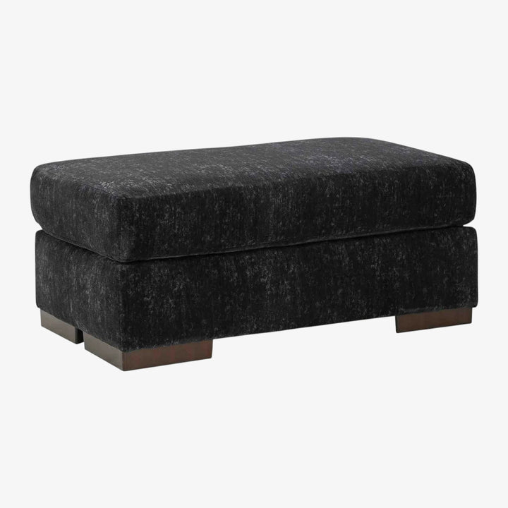 8040414 Whitmore Manor Accent Ottoman In Fabric Upholstery - Black Pearl | Benchcraft By Ashley
