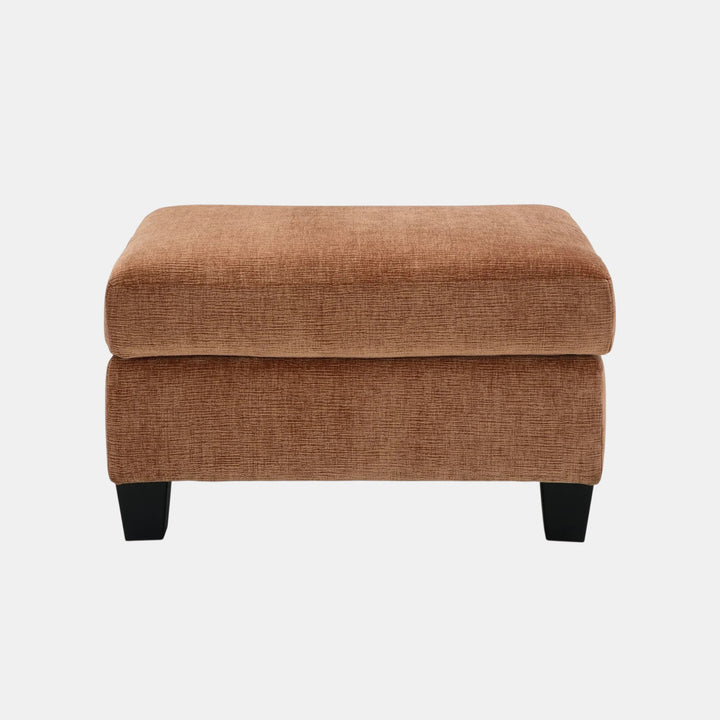 6720414 Amity Bay Accent Ottoman In Fabric Upholstery - Clay | Benchcraft By Ashley