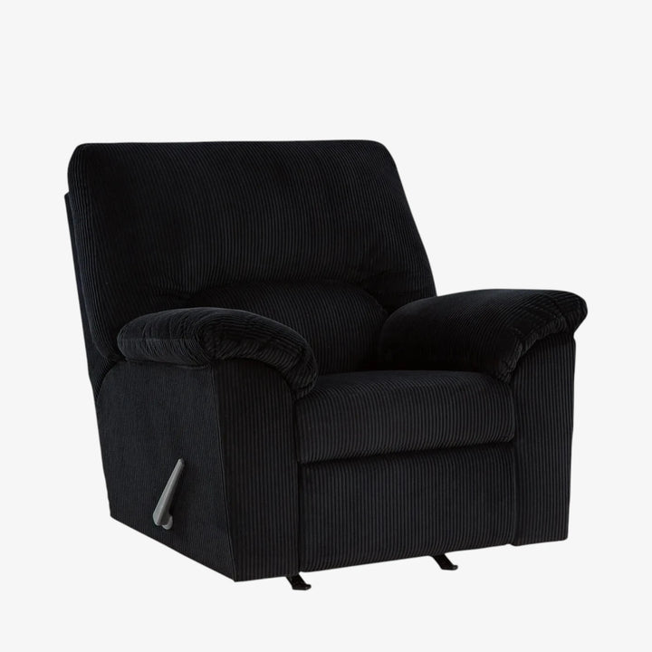 2420425 SimpleJoy Rocker Recliner Chair In Fabric Upholstery - Onyx | Signature Design By Ashley