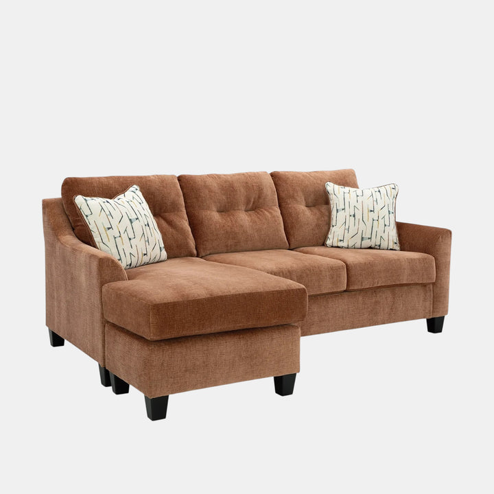 6720418 Amity Bay Sofa Chaise In Fabric Upholstery - Clay | Benchcraft By Ashley