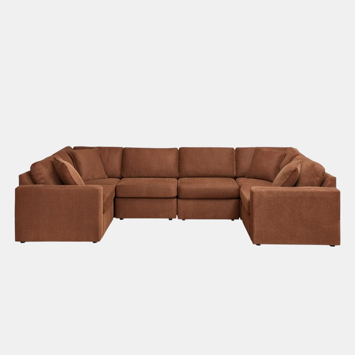 92102S8 Modmax 6-Piece Sectional Sofa In Fabric Upholstery - Spice | Signature Design By Ashley