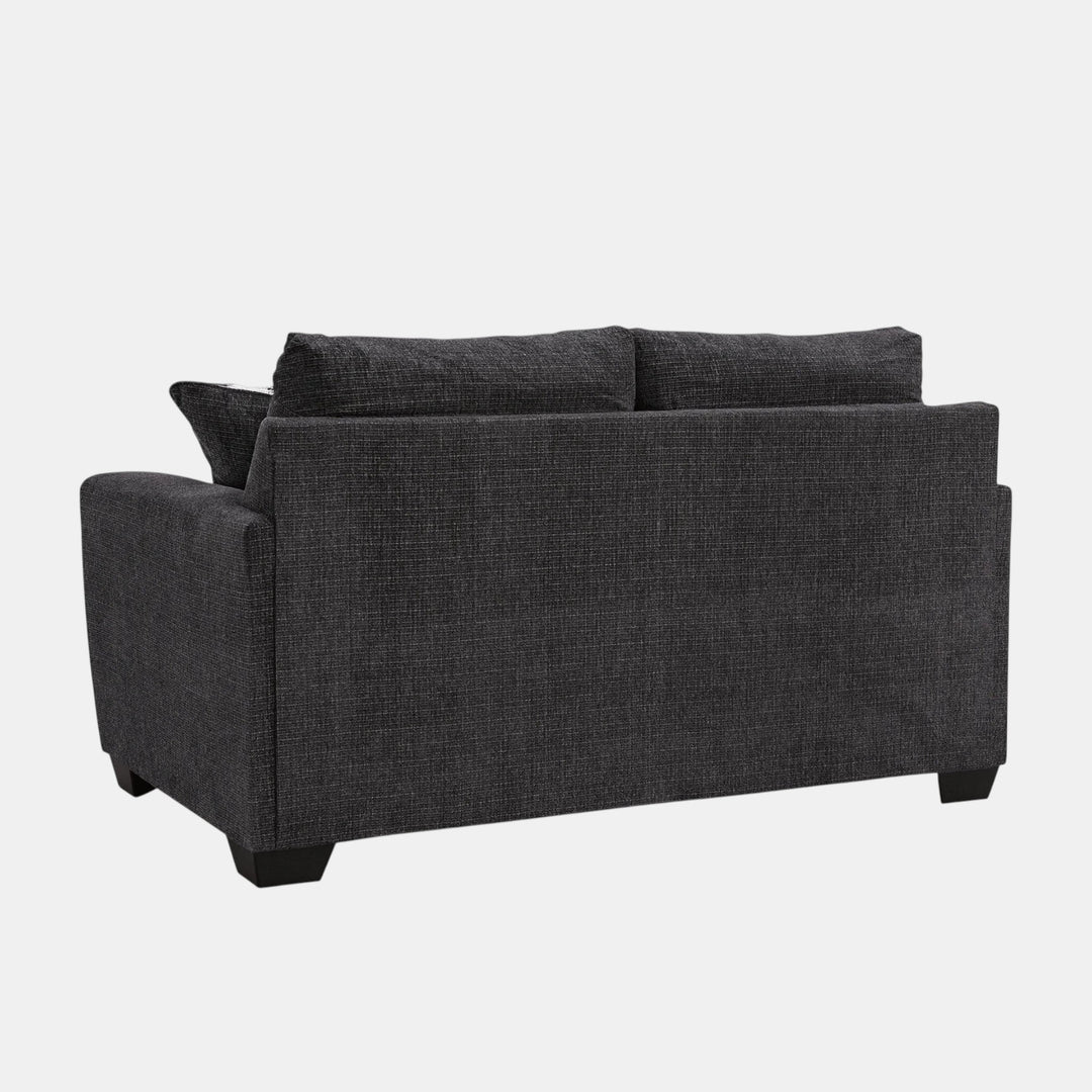 6310135 Loreo Loveseat In Fabric Upholstery - Ebony | Benchcraft by Ashley