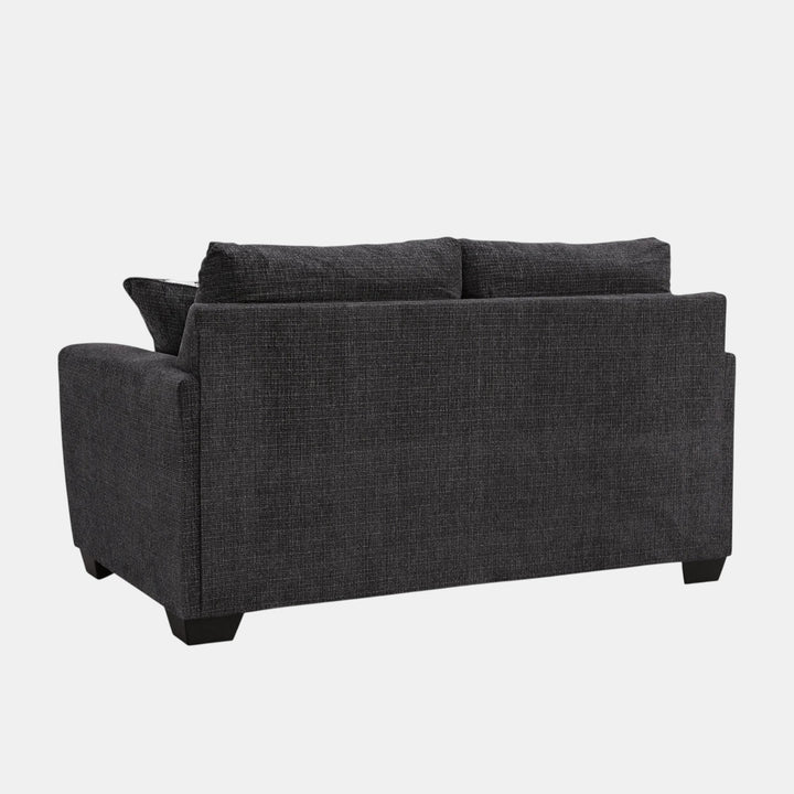 6310135 Loreo Loveseat In Fabric Upholstery - Ebony | Benchcraft by Ashley