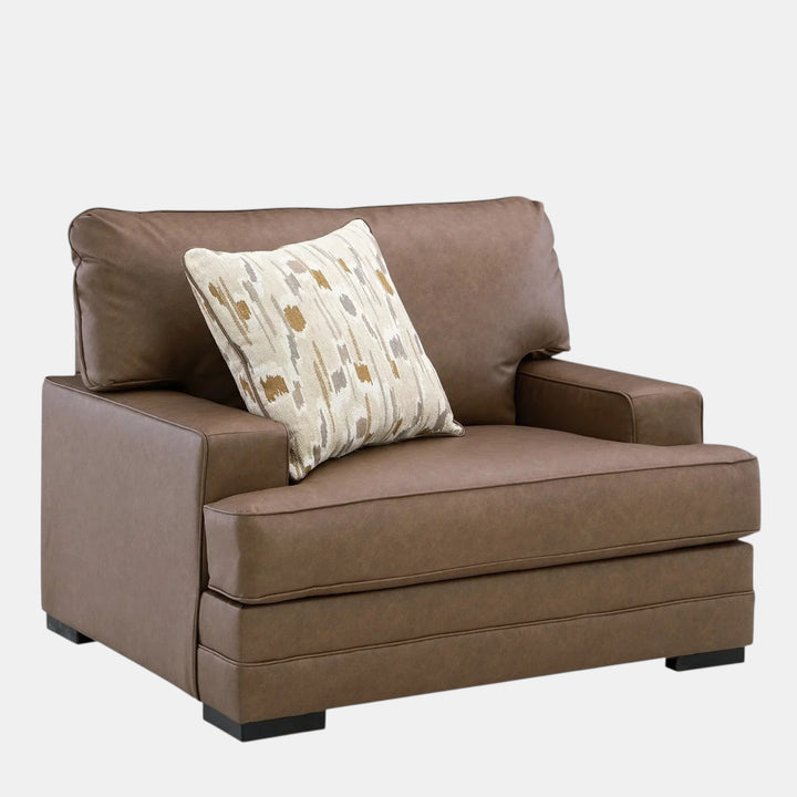 7490923 VillaCourt Oversized Armchair In Leather Upholstery - Caramel | Signature Design By Ashley