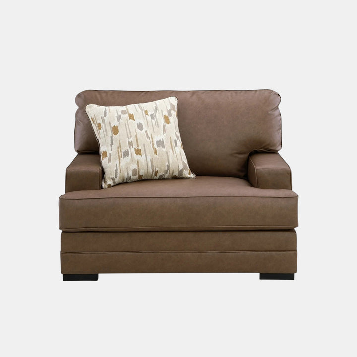 7490923 VillaCourt Oversized Armchair In Leather Upholstery - Caramel | Signature Design By Ashley