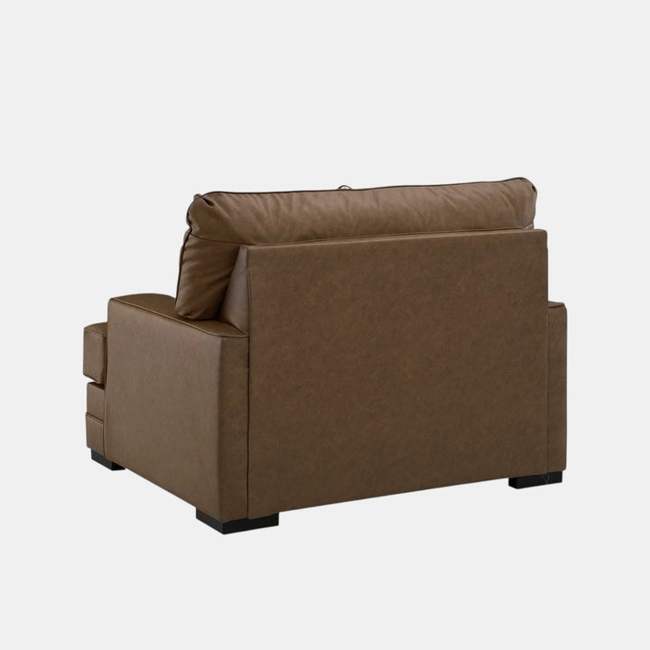 7490923 VillaCourt Oversized Armchair In Leather Upholstery - Caramel | Signature Design By Ashley