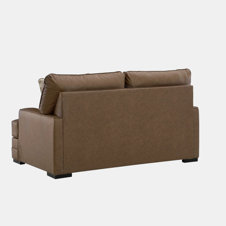 7490935 VillaCourt Loveseat In Leather Upholstery - Caramel | Signature Design By Ashley