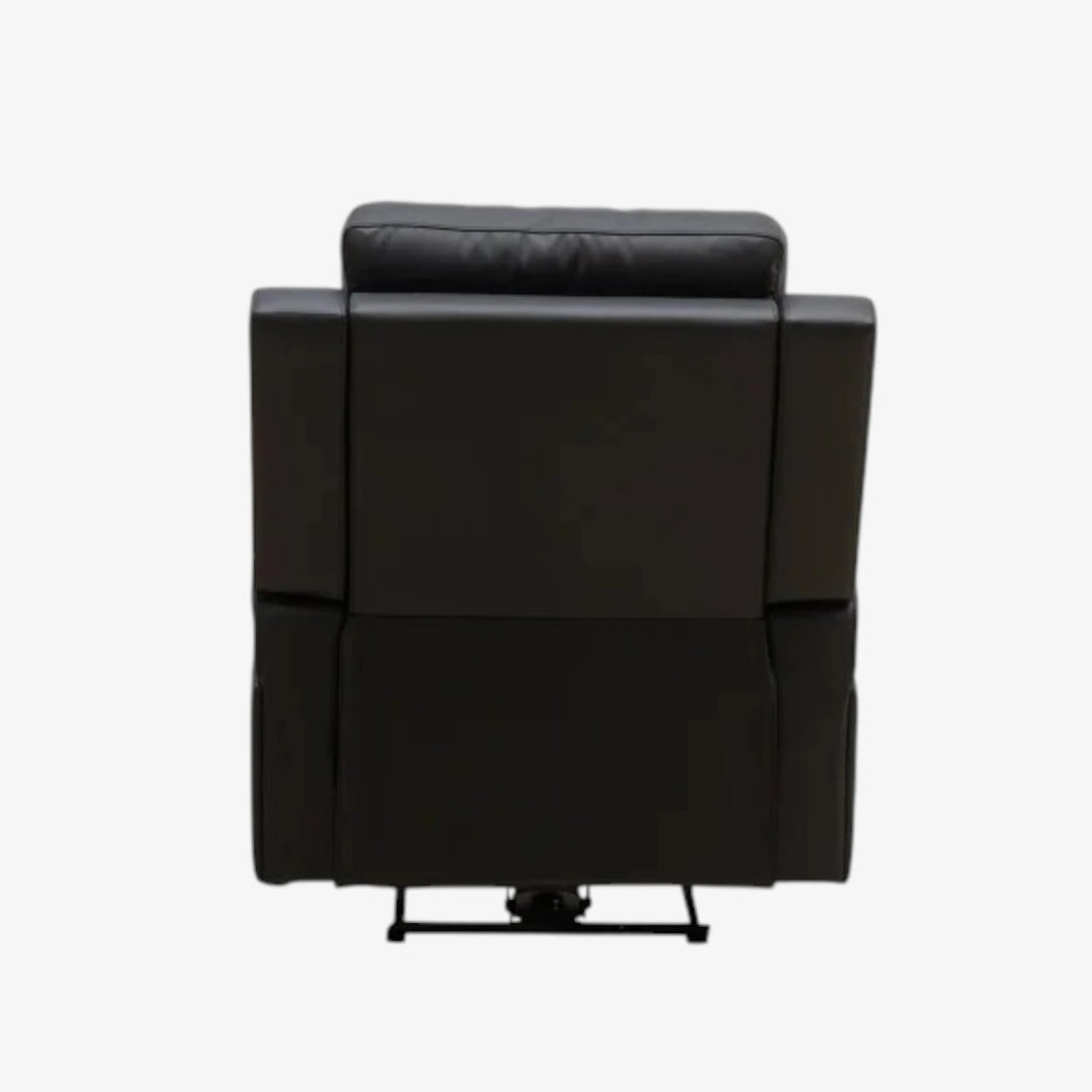 Gary Black Power Recliner Chair In Top Grain Leather