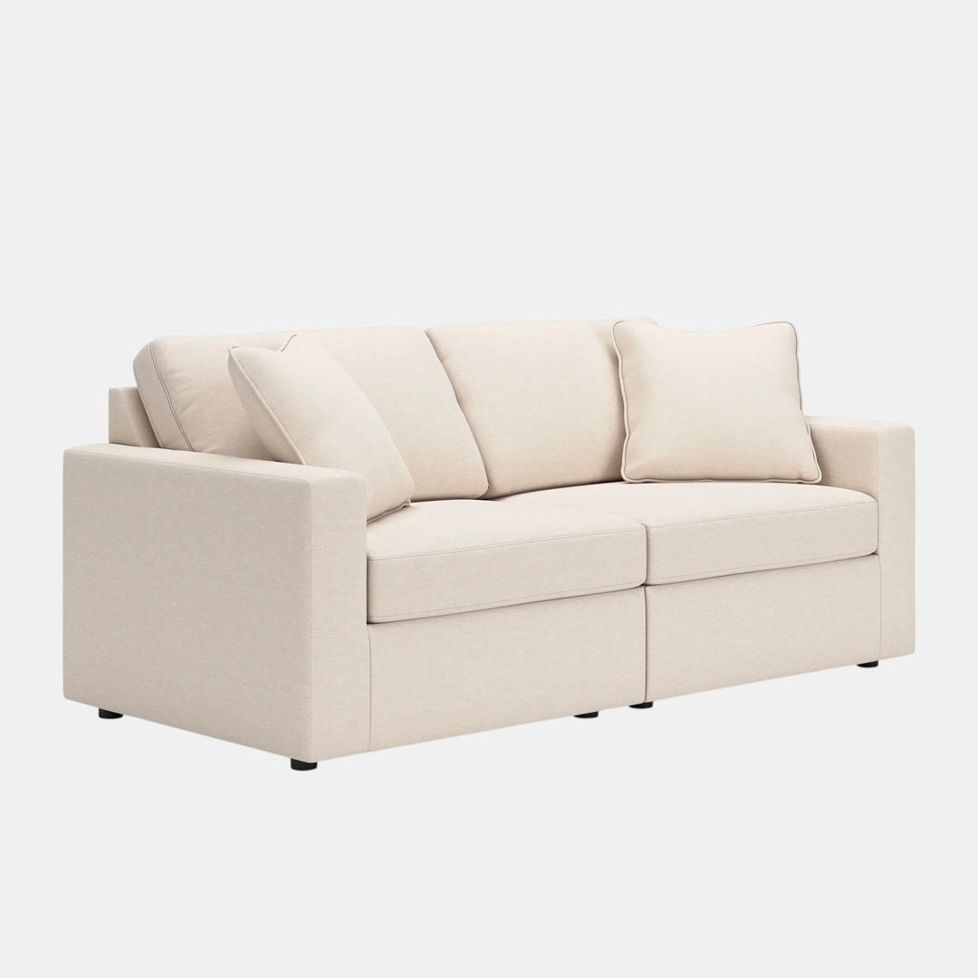 92103S1 Modmax 2-Piece Modular Loveseat In Fabric Upholstery - Oyster | Signature Design By Ashley