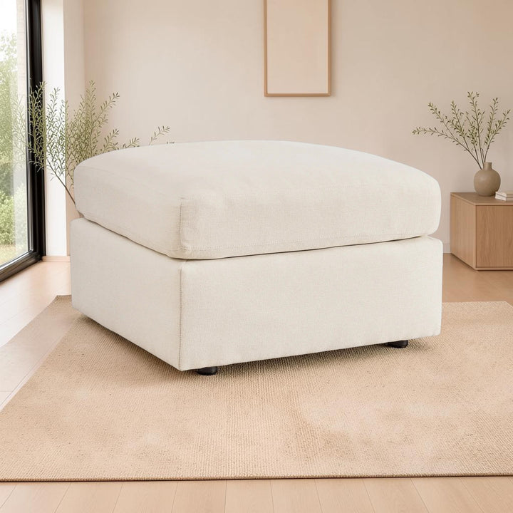 9210308 Modmax Oversized Accent Ottoman In Fabric Upholstery - Oyster | Signature Design By Ashley