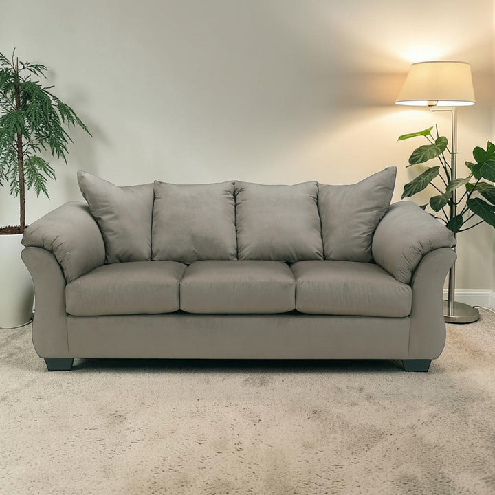 7500538 Darcy Stationary Sofa In Fabric Upholstery - Cobblestone | Signature Design By Ashley