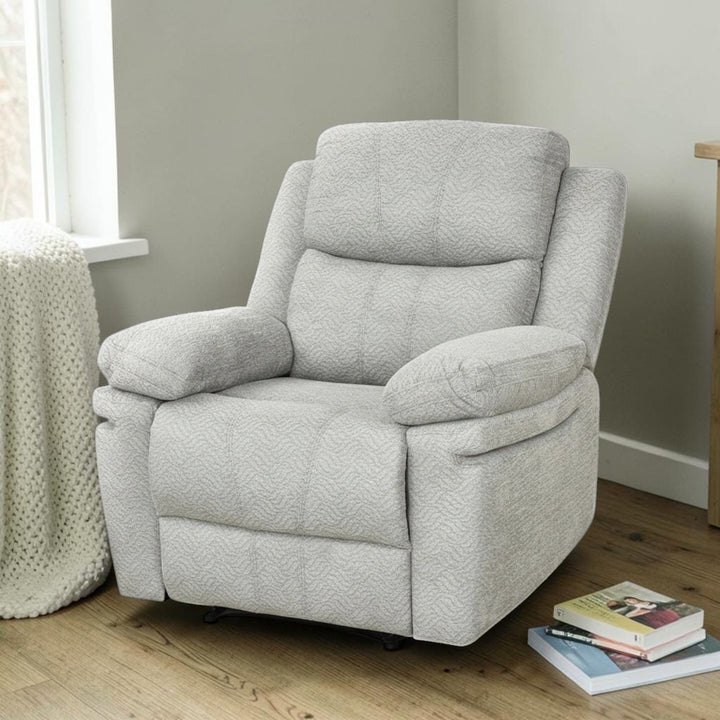 Vinget Beige Power Recliner Chair in Fabric Upholstery