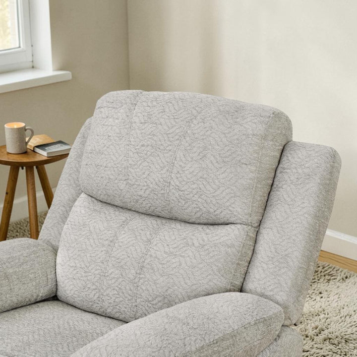 Vinget Beige Power Recliner Chair in Fabric Upholstery
