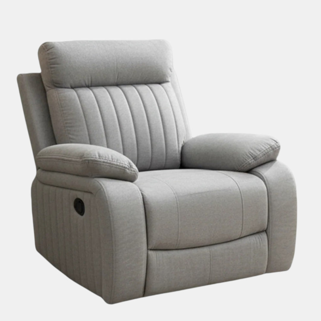 Elyse Power Recliner Chair in Fabric Upholstery - Stone