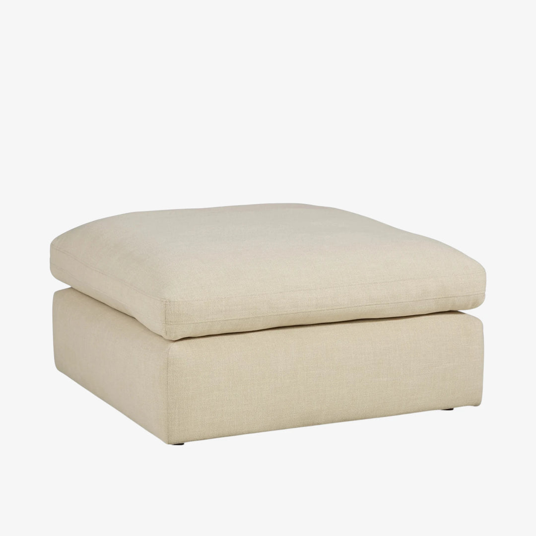 1000608 Elyza Oversized Accent Ottoman In Fabric Upholstery - Linen | Benchcraft By Ashley