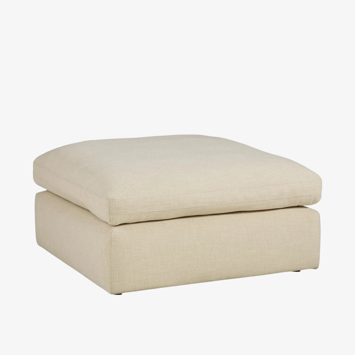 1000608 Elyza Oversized Accent Ottoman In Fabric Upholstery - Linen | Benchcraft By Ashley