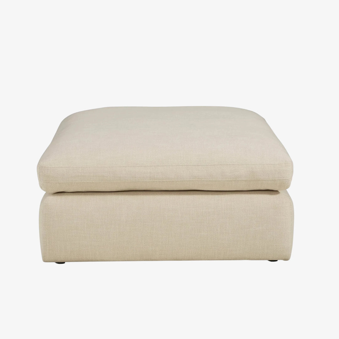 1000608 Elyza Oversized Accent Ottoman In Fabric Upholstery - Linen | Benchcraft By Ashley
