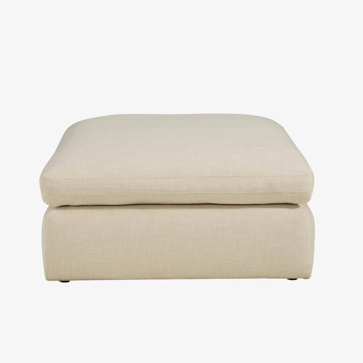 1000608 Elyza Oversized Accent Ottoman In Fabric Upholstery - Linen | Benchcraft By Ashley