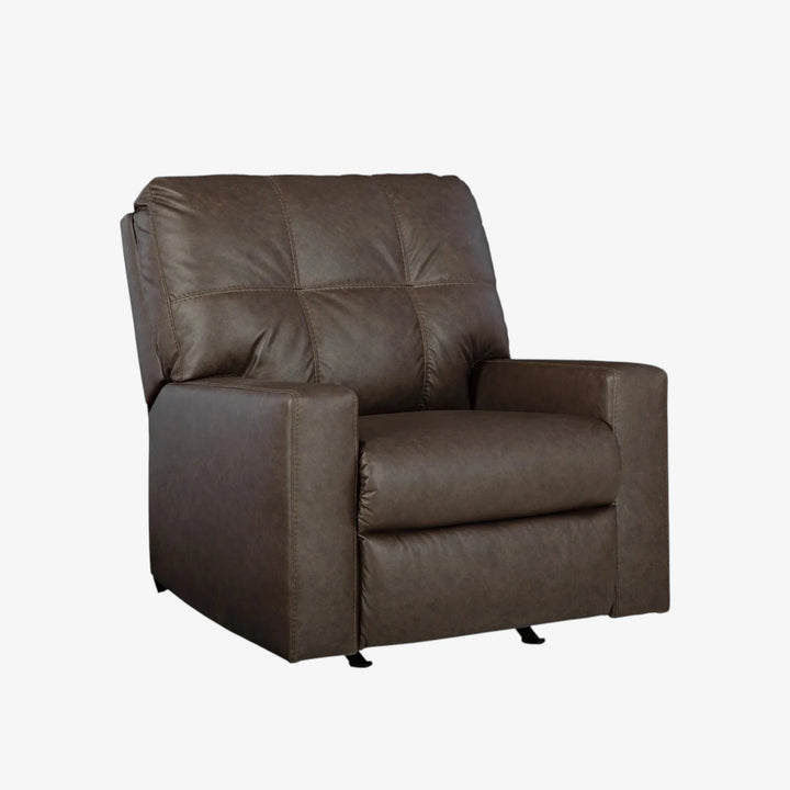 1700325 Barlin Mills Rocker Recliner Chair In Leather Upholstery - Umber | Benchcraft By Ashley