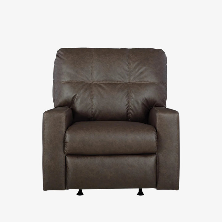 1700325 Barlin Mills Rocker Recliner Chair In Leather Upholstery - Umber | Benchcraft By Ashley