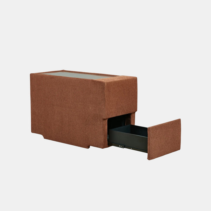 92102S64 Modmax 5-Piece Fabric Modular Sofa With Storage &amp; Audio System Console - Spice | Signature Design By Ashley