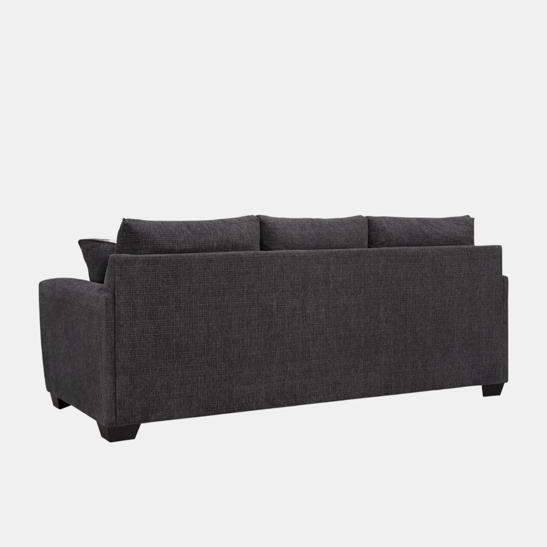 6310138 Loreo Stationary Sofa In Fabric Upholstery - Ebony | Benchcraft by Ashley