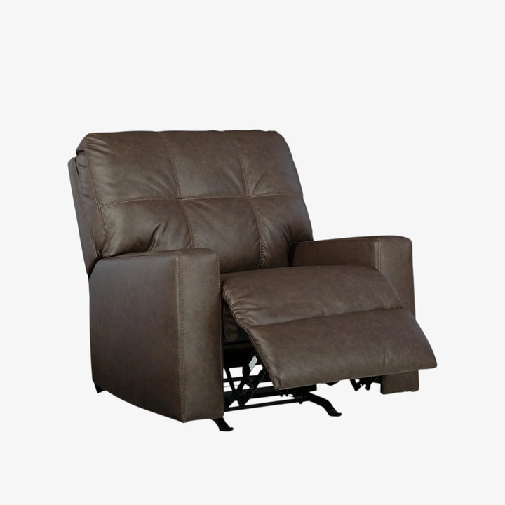 1700325 Barlin Mills Rocker Recliner Chair In Leather Upholstery - Umber | Benchcraft By Ashley
