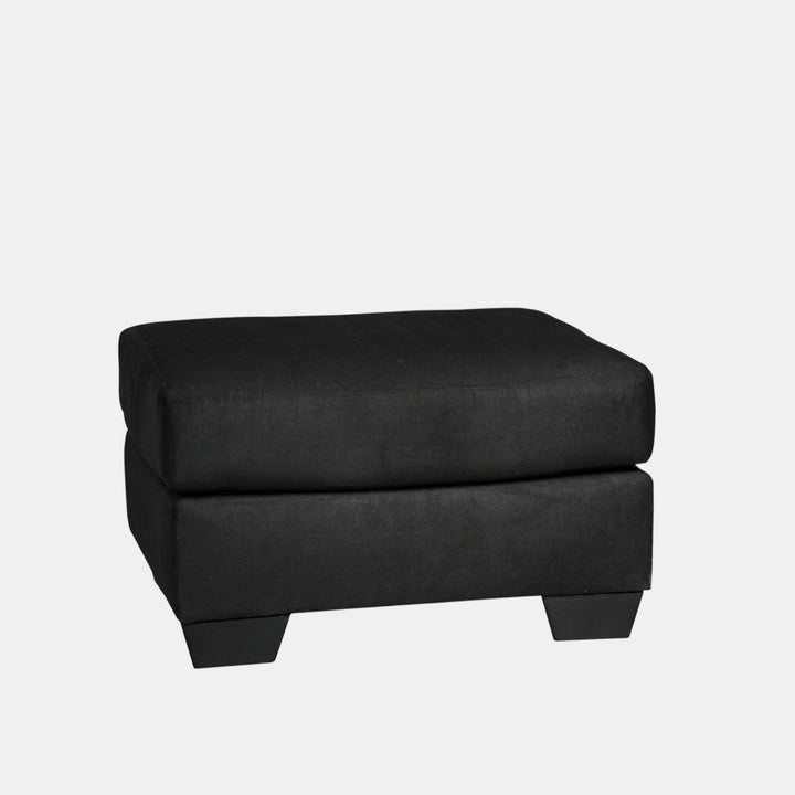 7500814 Darcy Accent Ottoman In Fabric Upholstery - Black | Signature Design By Ashley