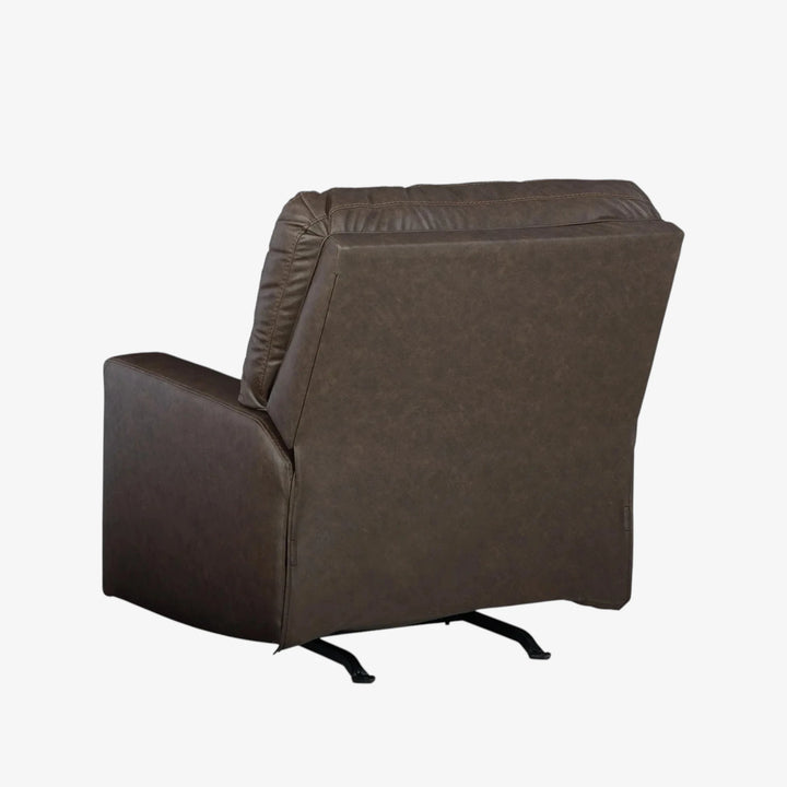 1700325 Barlin Mills Rocker Recliner Chair In Leather Upholstery - Umber | Benchcraft By Ashley