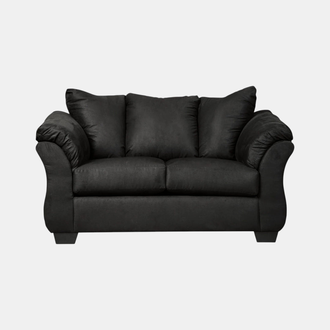 7500835 Darcy Loveseat In Fabric Upholstery - Black | Signature Design By Ashley