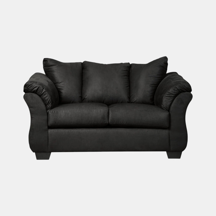 7500835 Darcy Loveseat In Fabric Upholstery - Black | Signature Design By Ashley