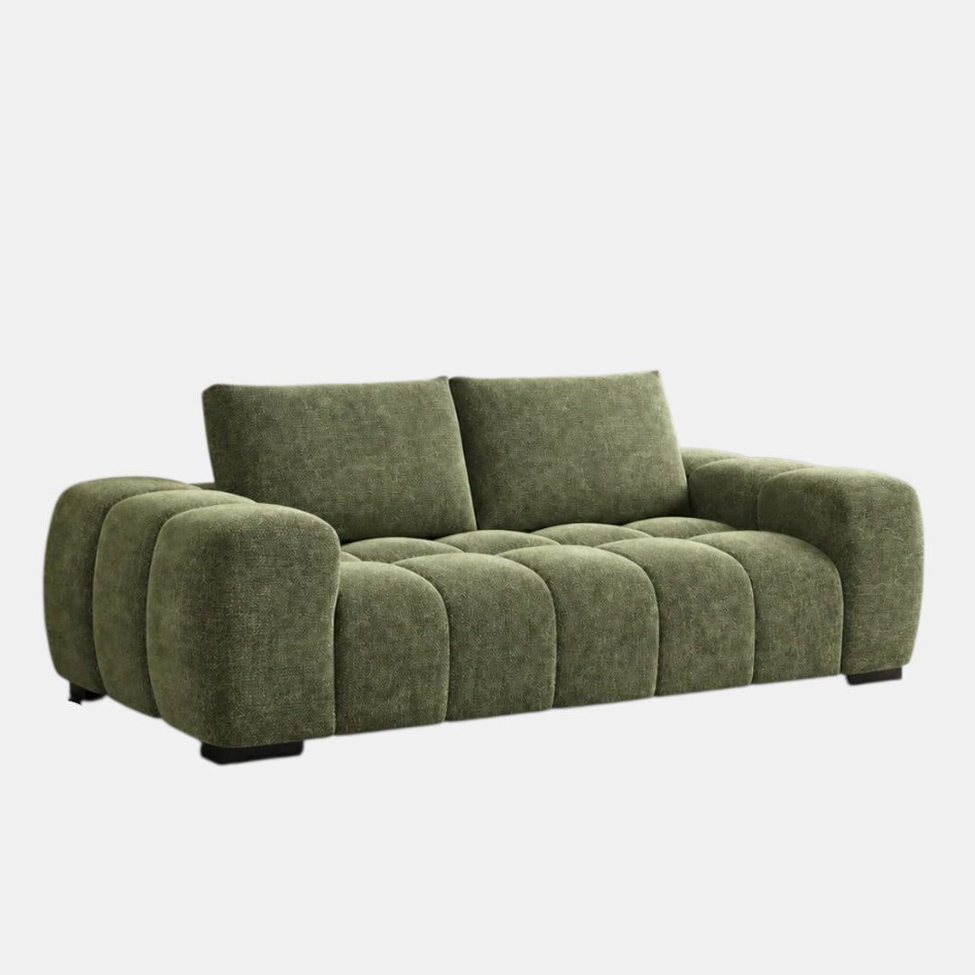 Zara Green 3-Seater Sofa In Fabric Upholstery