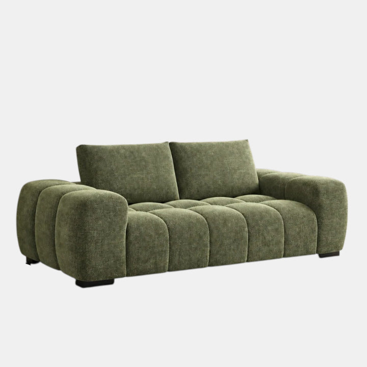Zara Green 3-Seater Sofa In Fabric Upholstery