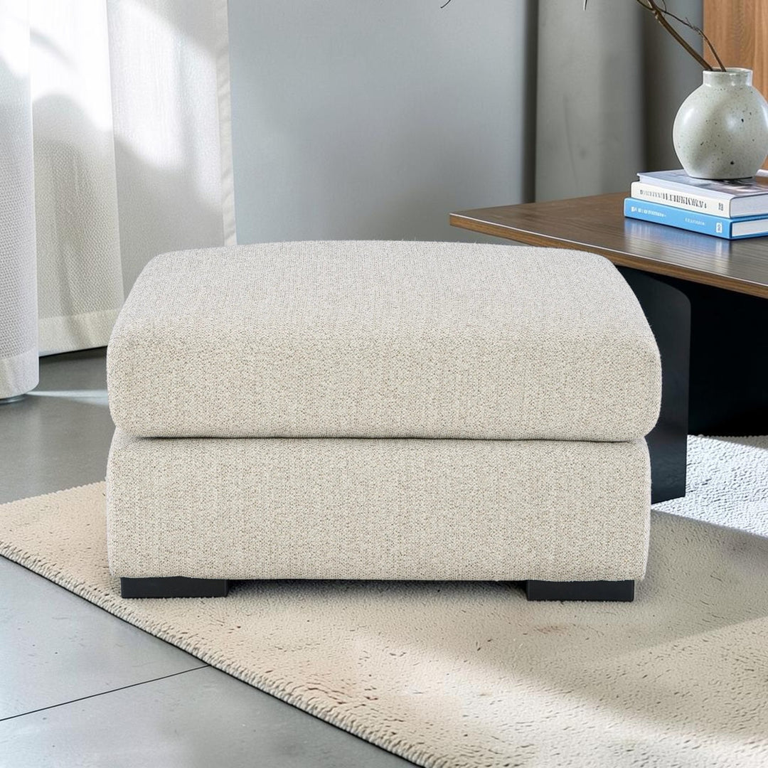 7510508 Laurelgrove Oversized Accent Ottoman In Fabric Upholstery - Pebble | Benchcraft By Ashley