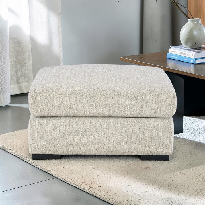 7510508 Laurelgrove Oversized Accent Ottoman In Fabric Upholstery - Pebble | Benchcraft By Ashley