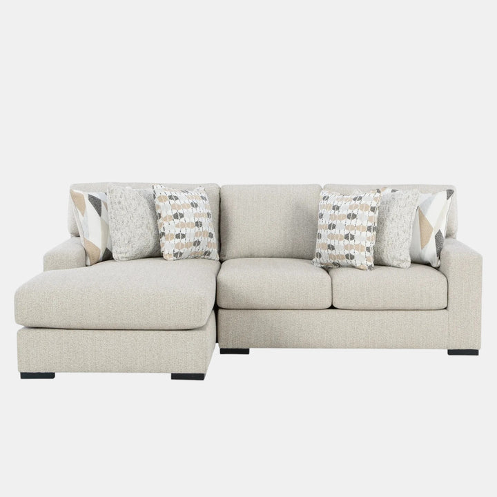 Laurelgrove 2-Piece Sectional Sofa In Fabric Upholstery - Pebble | Benchcraft By Ashley