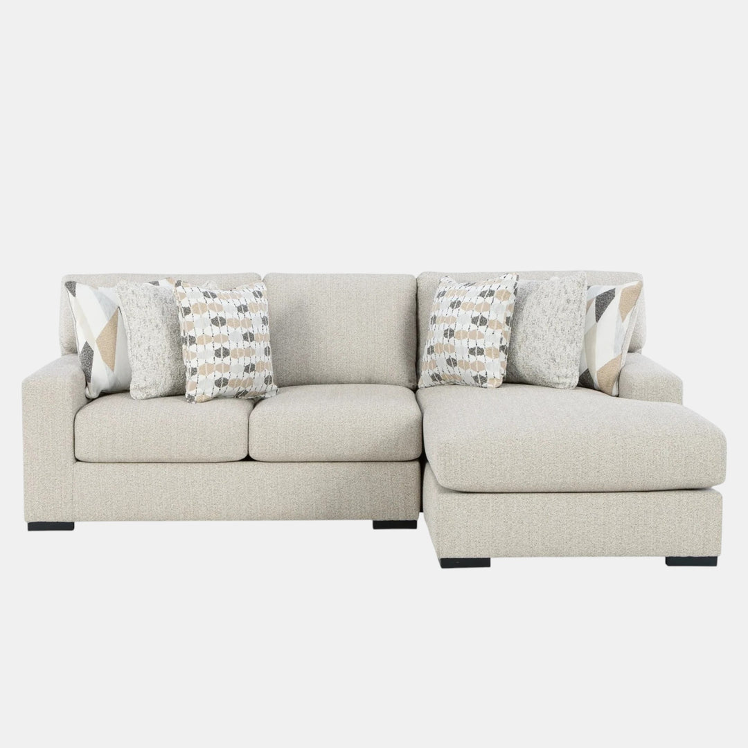 Laurelgrove 2-Piece Sectional Sofa In Fabric Upholstery - Pebble | Benchcraft By Ashley
