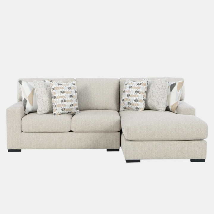 Laurelgrove 2-Piece Sectional Sofa In Fabric Upholstery - Pebble | Benchcraft By Ashley