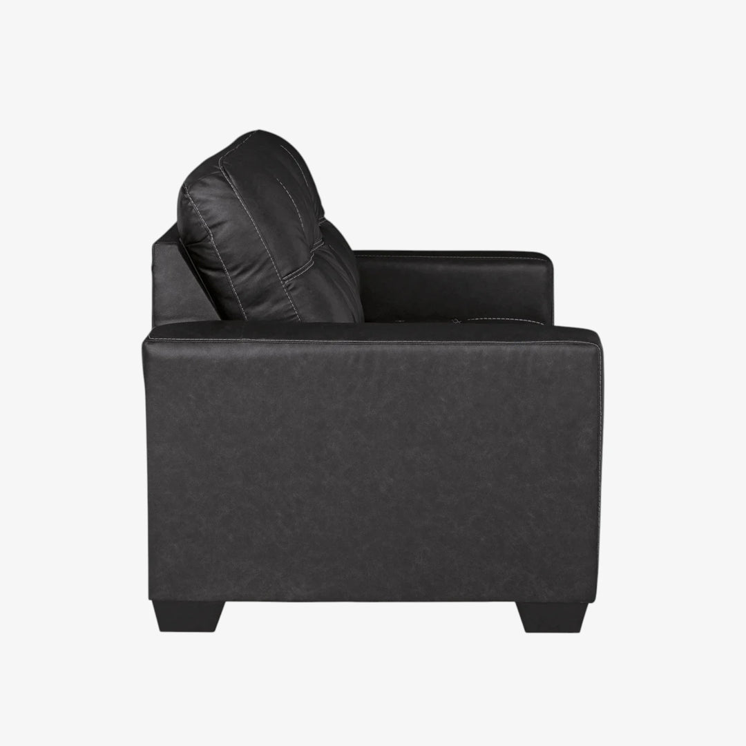 1700435 Barlin Mills Loveseat In Leather Upholstery - Carbon | Signature Design By Ashley