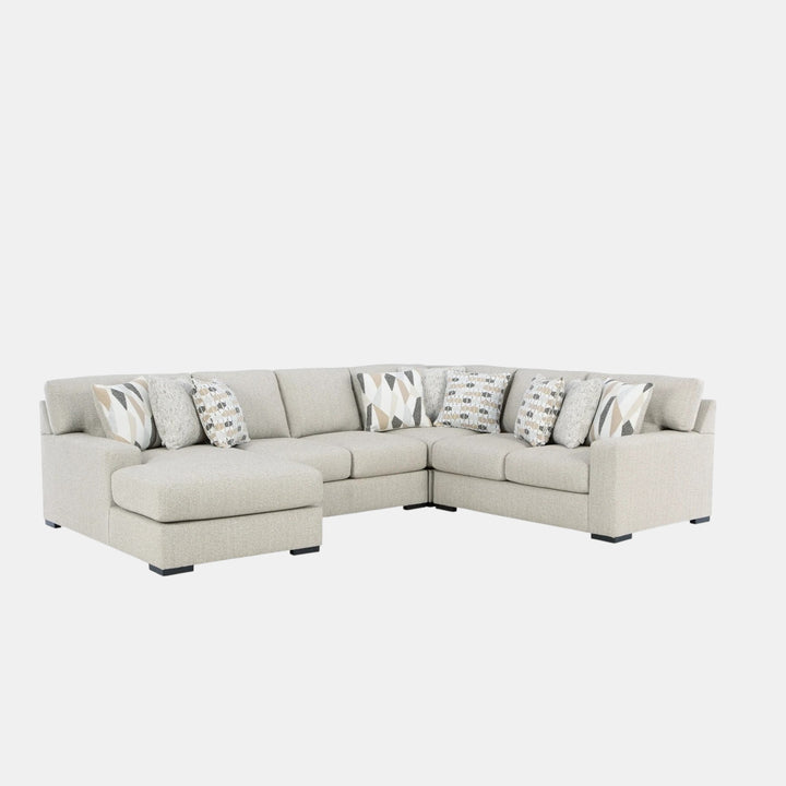 Laurelgrove 4-Piece Sectional Sofa In Fabric Upholstery - Pebble | Benchcraft By Ashley