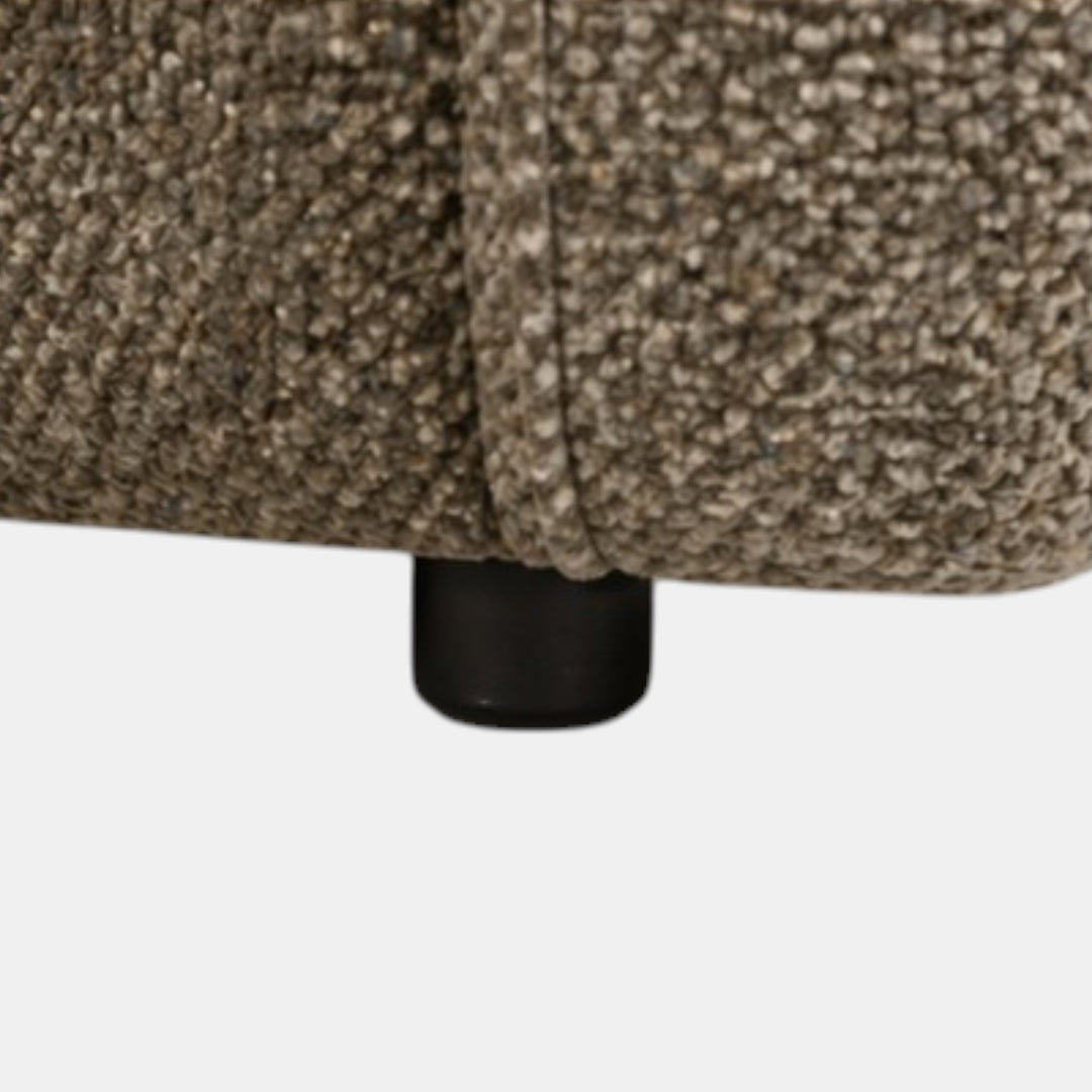 Bulma Taupe 3-Seater Sofa In Fabric Upholstery
