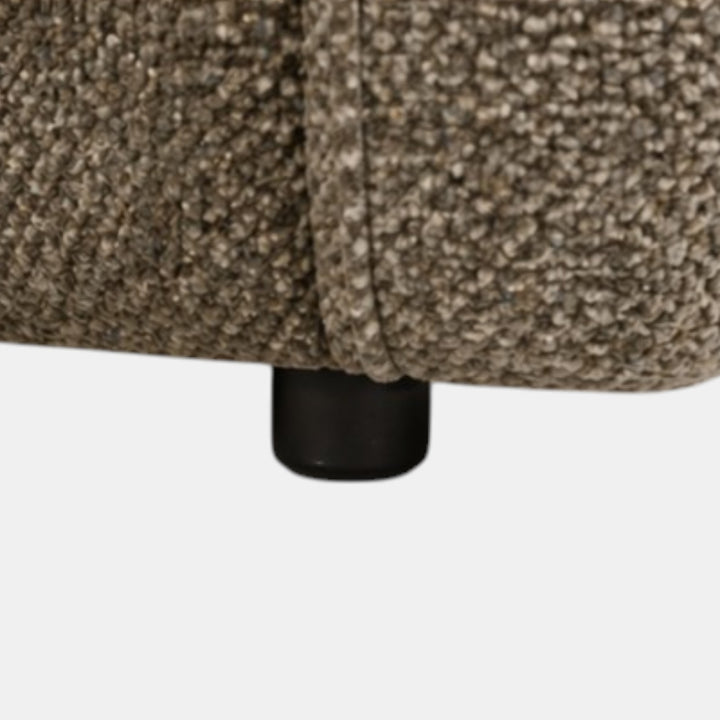Bulma Taupe 3-Seater Sofa In Fabric Upholstery